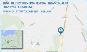 PORADNIA STOMATOLOGICZNA - INGA OLESZCZUK-OKONIEWSKA INDYWIDUALNA PRAKTYKA LEKARSKA - UL. DZIERŻONIOWSKA 21,  BIELAWA