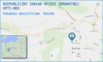 PORADNIA OKULISTYCZNA - NIEPUBLICZNY ZAKŁAD OPIEKI ZDROWOTNEJ OPTI-MED - UL. FARBIARSKA 2,  BOLKÓW