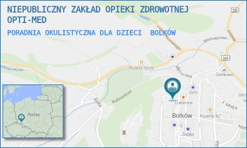 PORADNIA OKULISTYCZNA DLA DZIECI - NIEPUBLICZNY ZAKŁAD OPIEKI ZDROWOTNEJ OPTI-MED - UL. FARBIARSKA 2,  BOLKÓW