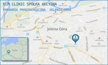 PORADNIA PROKTOLOGICZNA - KCM CLINIC SPÓŁKA AKCYJNA - BANKOWA 5/7,  JELENIA GÓRA