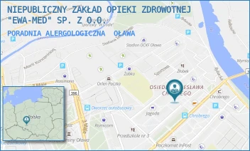 PORADNIA ALERGOLOGICZNA - NIEPUBLICZNY ZAKŁAD OPIEKI ZDROWOTNEJ "EWA-MED" SP. Z O.O. - UL. CHROBREGO 64A,  OŁAWA