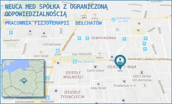 PRACOWNIA FIZJOTERAPII - ŚWIAT ZDROWIA OPERATOR MEDYCZNY SP. Z O.O - 1-GO MAJA  4,  BEŁCHATÓW