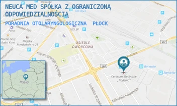 PORADNIA OTOLARYNGOLOGICZNA - ŚWIAT ZDROWIA OPERATOR MEDYCZNY SP. Z O.O - OTOLIŃSKA 8,  PŁOCK