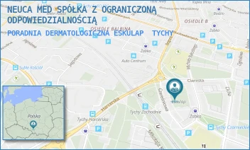 PORADNIA DERMATOLOGICZNA ESKULAP - ŚWIAT ZDROWIA OPERATOR MEDYCZNY SP. Z O.O - UL. STEFANA CZARNIECKIEGO 6,  TYCHY