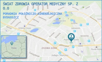 PORADNIA POŁOŻNICZO-GINEKOLOGICZNA - ŚWIAT ZDROWIA OPERATOR MEDYCZNY SPÓŁKA Z OGRANICZONĄ ODPOWIEDZIALNOŚCIĄ - WIELORYBIA 106,  BYDGOSZCZ