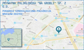 PORADNIA GINEKOLOGICZNO-POŁOŻNICZA - PRYWATNA POLIKLINIKA "NA GROBLI" SP. Z O.O. - UL. PL HIRSZFELDA 1,  WROCŁAW-KRZYKI