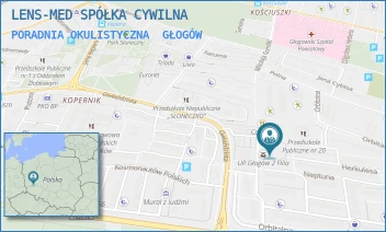 PORADNIA OKULISTYCZNA - LENS-MED SPÓŁKA CYWILNA - UL. GWIAŹDZISTA 23,  GŁOGÓW