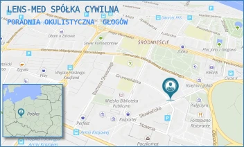 PORADNIA OKULISTYCZNA - LENS-MED SPÓŁKA CYWILNA - UL. SŁOWIAŃSKA 12,  GŁOGÓW