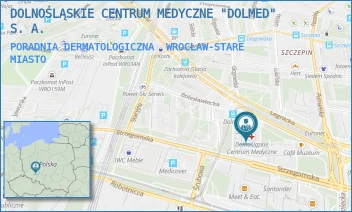 PORADNIA DERMATOLOGICZNA - DOLNOŚLĄSKIE CENTRUM MEDYCZNE "DOLMED" S. A. - UL. LEGNICKA 40,  WROCŁAW-STARE MIASTO