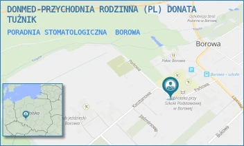 PORADNIA STOMATOLOGICZNA - DONMED-PRZYCHODNIA RODZINNA (PL) DONATA TUŻNIK - UL. PARKOWA 2,  BOROWA