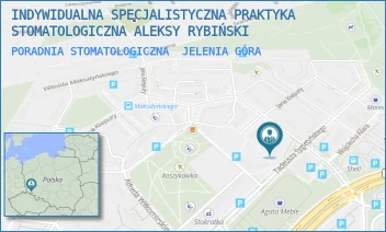 PORADNIA STOMATOLOGICZNA - INDYWIDUALNA SPECJALISTYCZNA PRAKTYKA STOMATOLOGICZNA ALEKSY RYBIŃSKI - UL. JANA KIEPURY 58/1A,  JELENIA GÓRA
