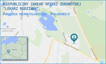 PORADNIA REUMATOLOGICZNA - NIEPUBLICZNY ZAKŁAD OPIEKI ZDROWOTNEJ "LEKARZ RODZINNY" - UL. WOJSKA POLSKIEGO 2A,  MYSŁAKOWICE