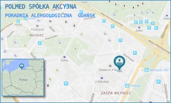 PORADNIA ALERGOLOGICZNA - POLMED SPÓŁKA AKCYJNA - UL. STARTOWA 1,  GDAŃSK