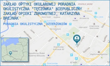 PORADNIA OKULISTYCZNA - ZAKŁAD OPTYKI OKULAROWEJ PORADNIA OKULISTYCZNA "TĘCZÓWKA" NIEPUBLICZNY ZAKŁAD OPIEKI ZDROWOTNEJ  KATARZYNA BREJNAK - UL. SZARYCH SZEREGÓW 3,  DZIERŻONIÓW