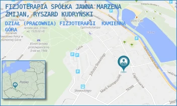 DZIAŁ (PRACOWNIA) FIZJOTERAPII - FIZJOTERAPIA SPÓŁKA JAWNA MARZENA ŻMIJAN, RYSZARD KUDRYŃSKI - UL. GEN. JÓZEFA HALLERA 7,  KAMIENNA GÓRA