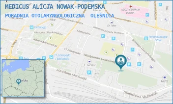 PORADNIA OTOLARYNGOLOGICZNA - MEDICUS ALICJA NOWAK-PODEMSKA - UL. IGNACEGO PADEREWSKIEGO 5 S,  OLEŚNICA