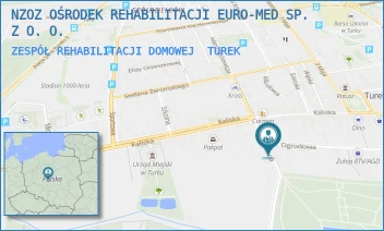 ZESPÓŁ REHABILITACJI DOMOWEJ - NZOZ OŚRODEK REHABILITACJI EURO-MED SP. Z O. O. - GORZELNIANA 1,  TUREK