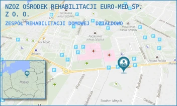 ZESPÓŁ REHABILITACJI DOMOWEJ - NZOZ OŚRODEK REHABILITACJI EURO-MED SP. Z O. O. - LEŚNA 14,  DZIAŁDOWO