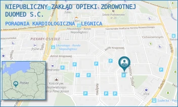 PORADNIA KARDIOLOGICZNA - NIEPUBLICZNY ZAKŁAD OPIEKI ZDROWOTNEJ DUOMED S.C. - UL. BATALIONU ZOŚKA 15,  LEGNICA