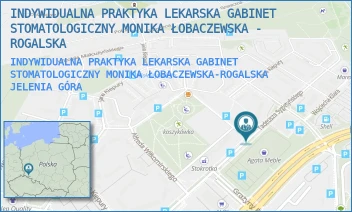 INDYWIDUALNA PRAKTYKA LEKARSKA GABINET STOMATOLOGICZNY MONIKA ŁOBACZEWSKA-ROGALSKA - INDYWIDUALNA PRAKTYKA LEKARSKA GABINET STOMATOLOGICZNY MONIKA ŁOBACZEWSKA - ROGALSKA - UL. TADEUSZA SYGIETYŃSKIEGO 19/1,  JELENIA GÓRA