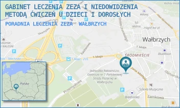 PORADNIA LECZENIA ZEZA - GABINET LECZENIA ZEZA I NIEDOWIDZENIA METODĄ ĆWICZEŃ U DZIECI I DOROSŁYCH - UL. JANA MATEJKI 5A,  WAŁBRZYCH