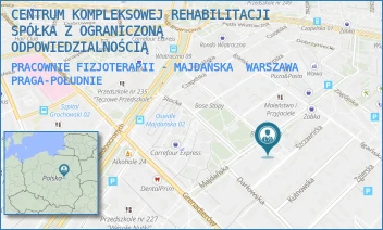 PRACOWNIE FIZJOTERAPII - MAJDAŃSKA - CENTRUM KOMPLEKSOWEJ REHABILITACJI SPÓŁKA Z OGRANICZONĄ ODPOWIEDZIALNOŚCIĄ - MAJDAŃSKA 12,  WARSZAWA PRAGA-POŁUDNIE