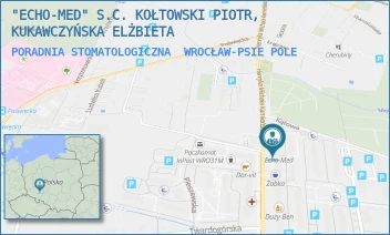 PORADNIA STOMATOLOGICZNA - "ECHO-MED" S.C. KOŁTOWSKI PIOTR, KUKAWCZYŃSKA ELŻBIETA - UL. HENRYKA MICHAŁA KAMIEŃSKIEGO 225/ U 1,  WROCŁAW-PSIE POLE