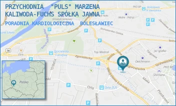 PORADNIA KARDIOLOGICZNA - PRZYCHODNIA  "PULS" MARZENA KALIWODA-FUCHS SPÓŁKA JAWNA - UL. ZGORZELECKA 12,  BOLESŁAWIEC