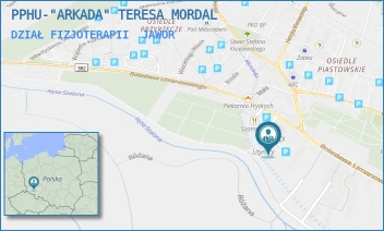 DZIAŁ FIZJOTERAPII - PPHU-"ARKADA" TERESA MORDAL - UL. I. RZECKIEGO 8,  JAWOR