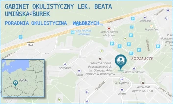 PORADNIA OKULISTYCZNA - GABINET OKULISTYCZNY LEK. BEATA UMIŃSKA-BUREK - UL. GRODZKA 73,  WAŁBRZYCH