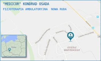 FIZJOTERAPIA AMBULATORYJNA - "MEDICOR" KONDRAD OSADA - UL. LUDWIKA WARYŃSKIEGO 2A,  NOWA RUDA