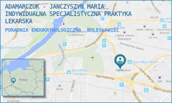 PORADNIA ENDOKRYNOLOGICZNA - ADAMARCZUK - JANCZYSZYN MARIA INDYWIDUALNA SPECJALISTYCZNA PRAKTYKA LEKARSKA - UL. DOLNE MŁYNY 21,  BOLESŁAWIEC
