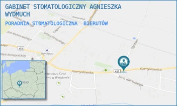PORADNIA STOMATOLOGICZNA - GABINET STOMATOLOGICZNY AGNIESZKA WYDMUCH - NAMYSŁOWSKA 5,  BIERUTÓW