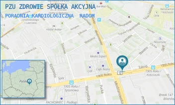 PORADNIA KARDIOLOGICZNA - PZU ZDROWIE SPÓŁKA AKCYJNA - 1905 ROKU 20,  RADOM