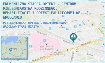 PIELĘGNIARSKA OPIEKA DŁUGOTERMINOWA - EKUMENICZNA STACJA OPIEKI - CENTRUM PIELĘGNIARSTWA RODZINNEGO, REHABILITACJI I OPIEKI PALIATYWNEJ WE WROCŁAWIU - UL. WYSOKA 4,  WROCŁAW-STARE MIASTO