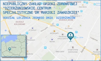 ODDZIAŁ LECZENIA JEDNEGO DNIA - NIEPUBLICZNY ZAKŁAD OPIEKI ZDROWOTNEJ "DZIERŻONIOWSKIE CENTRUM SPECJALISTYCZNE DR MARIOLI ZAWADZKIEJ" - UL. PIASTOWSKA 1C,  DZIERŻONIÓW