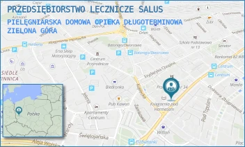 PIELĘGNIARSKA DOMOWA OPIEKA DŁUGOTERMINOWA - PRZEDSIĘBIORSTWO LECZNICZE SALUS - UL. BOH. WESTERPLATTE 9,  ZIELONA GÓRA