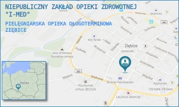 PIELĘGNIARSKA OPIEKA DŁUGOTERMINOWA - NIEPUBLICZNY ZAKŁAD OPIEKI ZDROWOTNEJ "I-MED" - UL. GRUNWALDZKA 17,  ZIĘBICE