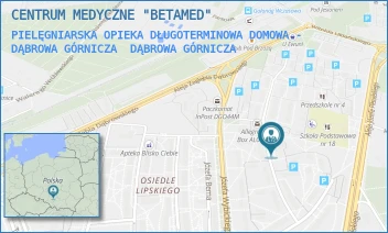 PIELĘGNIARSKA OPIEKA DŁUGOTERMINOWA DOMOWA - DĄBROWA GÓRNICZA - CENTRUM MEDYCZNE "BETAMED" - UL. JÓZEFA CIESZKOWSKIEGO 12A,  DĄBROWA GÓRNICZA