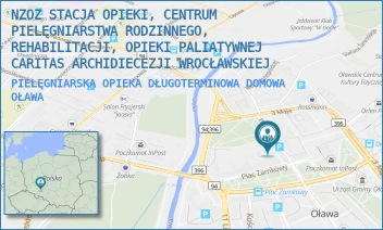 PIELĘGNIARSKA OPIEKA DŁUGOTERMINOWA DOMOWA - NZOZ STACJA OPIEKI, CENTRUM PIELĘGNIARSTWA RODZINNEGO, REHABILITACJI, OPIEKI PALIATYWNEJ CARITAS ARCHIDIECEZJI WROCŁAWSKIEJ - PL. PIASTÓW 6,  OŁAWA