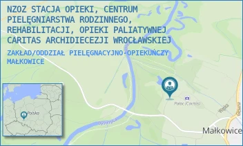 ZAKŁAD/ODDZIAŁ PIELĘGNACYJNO-OPIEKUŃCZY - NZOZ STACJA OPIEKI, CENTRUM PIELĘGNIARSTWA RODZINNEGO, REHABILITACJI, OPIEKI PALIATYWNEJ CARITAS ARCHIDIECEZJI WROCŁAWSKIEJ - UL. KLASZTORNA 1,  MAŁKOWICE