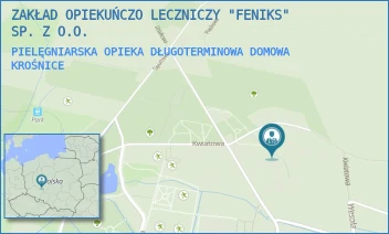 PIELĘGNIARSKA OPIEKA DŁUGOTERMINOWA DOMOWA - ZAKŁAD OPIEKUŃCZO LECZNICZY "FENIKS" SP. Z O.O. - UL. KWIATOWA 12,  KROŚNICE