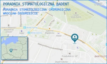 PORADNIA STOMATOLOGICZNA CHIRURGICZNA - PORADNIA STOMATOLOGICZNA BADENT - BACCIARELLEGO 17,  WROCŁAW-ŚRÓDMIEŚCIE