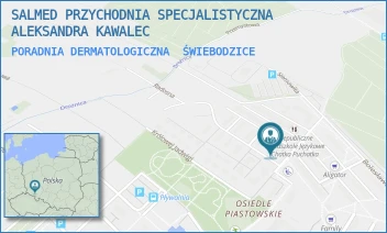 PORADNIA DERMATOLOGICZNA - SALMED PRZYCHODNIA SPECJALISTYCZNA ALEKSANDRA KAWALEC - UL. KRÓLOWEJ ELŻBIETY 84,  ŚWIEBODZICE