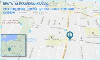 PIELĘGNIARSKA DOMOWA OPIEKA DŁUGOTERMINOWA - BEATA ALEKSANDRA KARGOL - UL. HARCERZY 1,  KŁODZKO