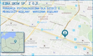 PORADNIA PSYCHOLOGICZNA DLA DZIECI I MŁODZIEŻY BIELANY - EZRA UKSW SP. Z O.O. - WŁADYSŁAWA BRONIEWSKIEGO 48,  WARSZAWA BIELANY