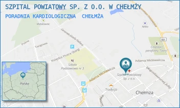 PORADNIA KARDIOLOGICZNA - SZPITAL POWIATOWY SP. Z O.O. W CHEŁMŻY - SZEWSKA 23,  CHEŁMŻA