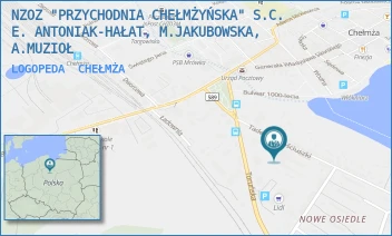 LOGOPEDA - NZOZ "PRZYCHODNIA CHEŁMŻYŃSKA" S.C. E. ANTONIAK-HAŁAT, M.JAKUBOWSKA, A.MUZIOŁ - KOŚCIUSZKI 4,  CHEŁMŻA