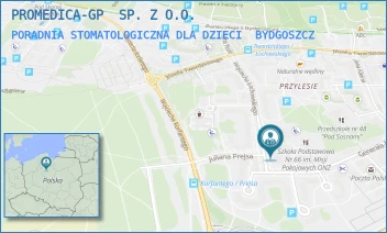 PORADNIA STOMATOLOGICZNA DLA DZIECI - PROMEDICA-GP  SP. Z O.O. - GEN. AUGUSTA EMILA FIELDORFA "NILA" 3,  BYDGOSZCZ