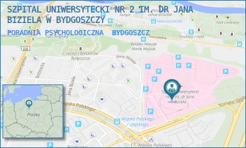 PORADNIA PSYCHOLOGICZNA - SZPITAL UNIWERSYTECKI NR 2 IM. DR JANA BIZIELA W BYDGOSZCZY - UJEJSKIEGO 75,  BYDGOSZCZ